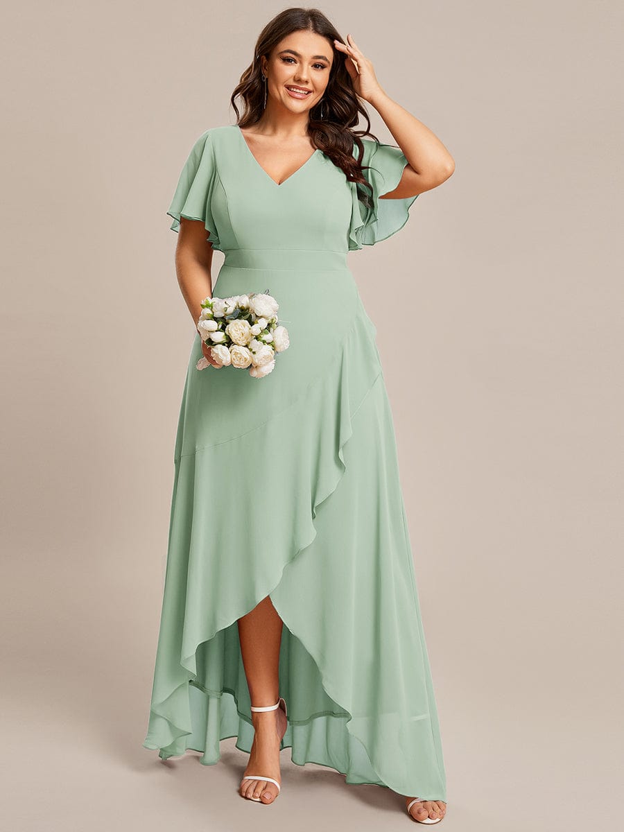 Sage Green Bridesmaid Dresses #style_ES01749MG