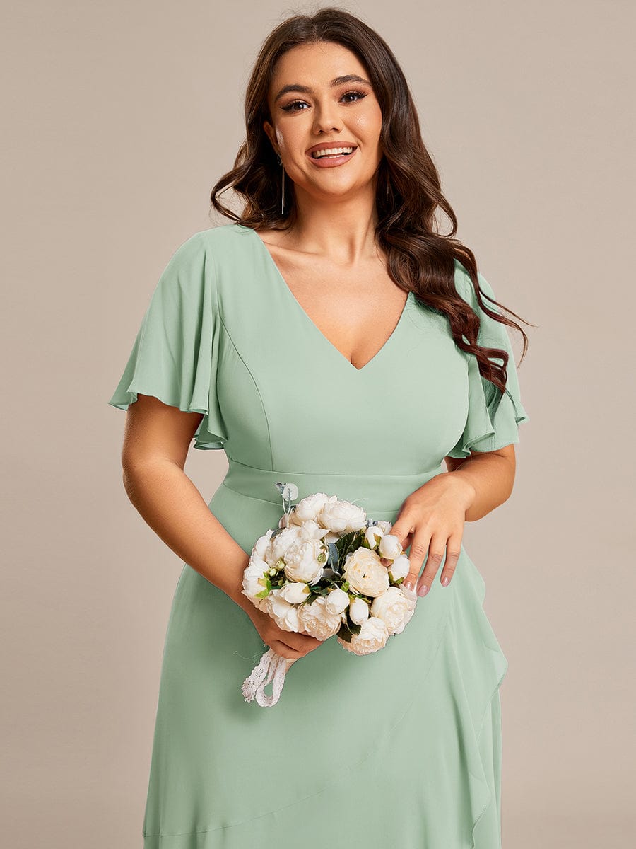 Sage Green Bridesmaid Dresses #style_ES01749MG