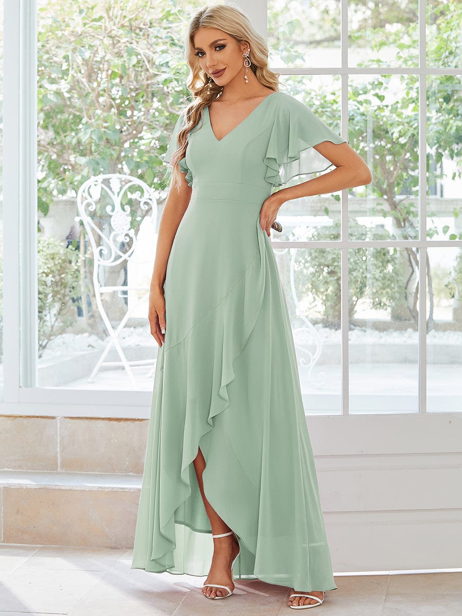 Sage Green Bridesmaid Dresses #style_ES01749MG