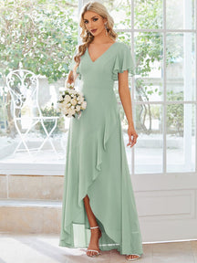 Sage Green Bridesmaid Dresses #style_ES01749MG