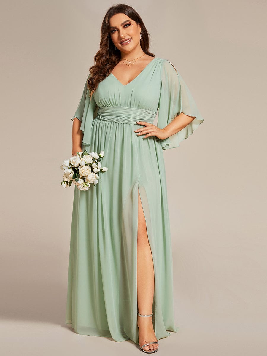 Sage Green Bridesmaid Dresses #style_ES01886MG