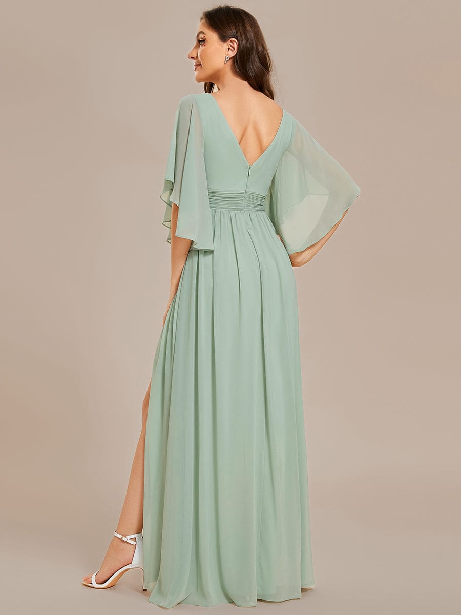 Sage Green Bridesmaid Dresses #style_ES01886MG