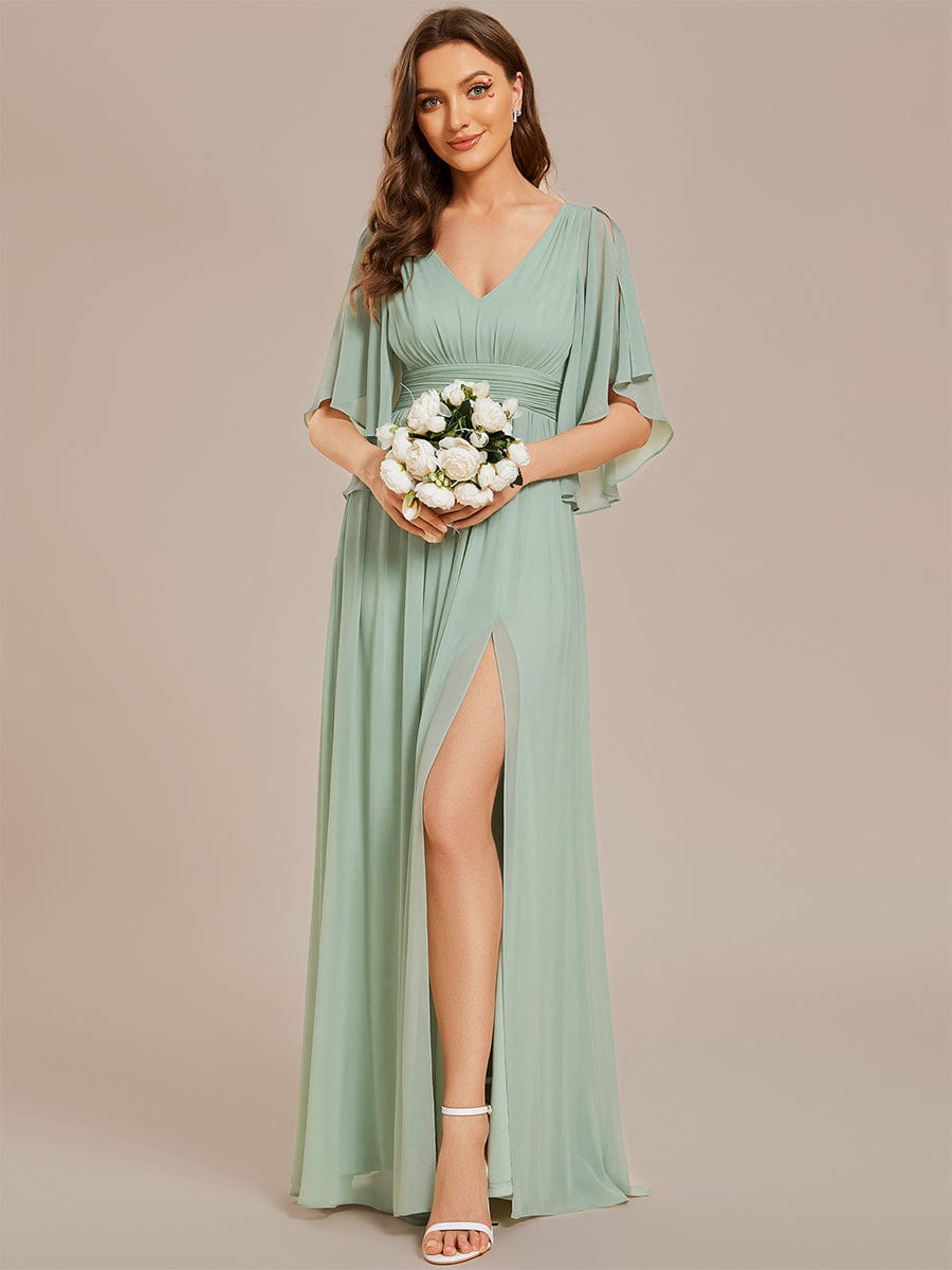 Sage Green Bridesmaid Dresses #style_ES01886MG