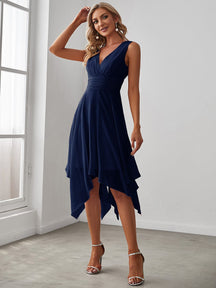 Navy Blue Bridesmaid Dresses #style_ES03143NB