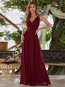 Robe de soirée bordeaux automne et hiver #style_ES09018BD