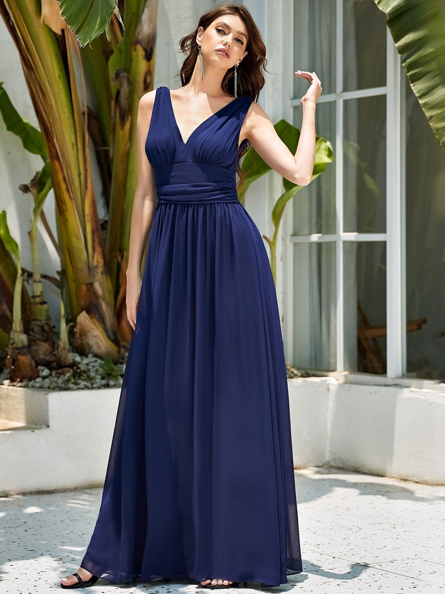 Navy Blue Bridesmaid Dresses #style_ES09018NB