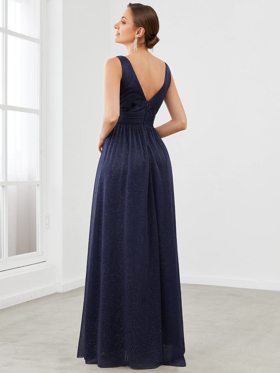 Navy Blue Bridesmaid Dresses #style_EZ07764NB