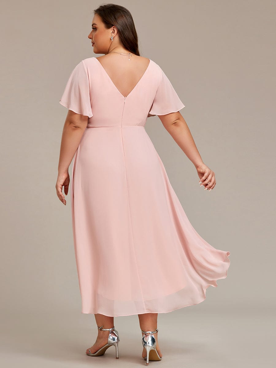 Pink Chiffon Bridesmaid Dresses #style_EG01923PK