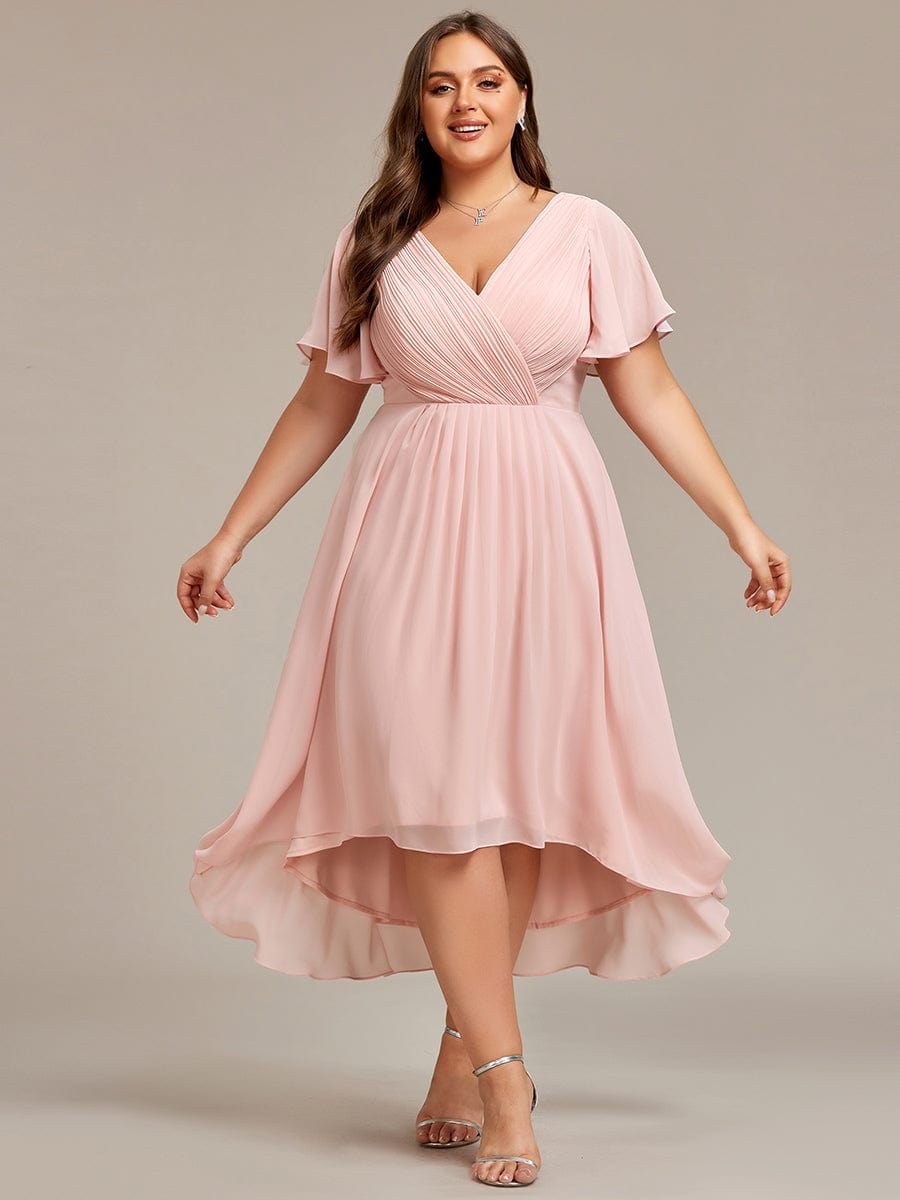 Pink Chiffon Bridesmaid Dresses #style_EG01923PK