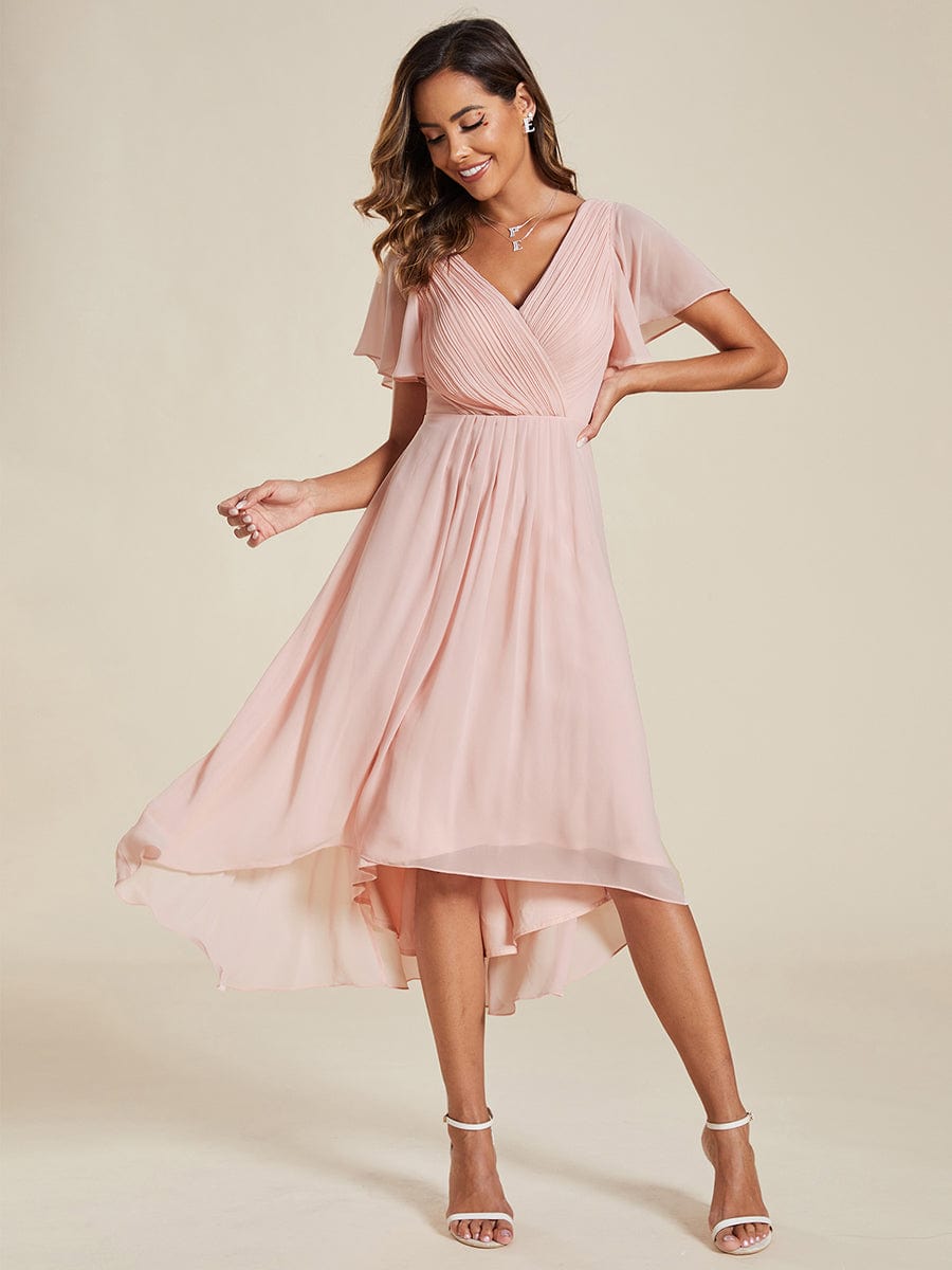 Pink Chiffon Bridesmaid Dresses #style_EG01923PK