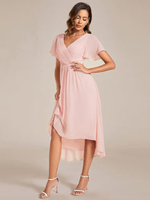 Pink Chiffon Bridesmaid Dresses #style_EG01923PK