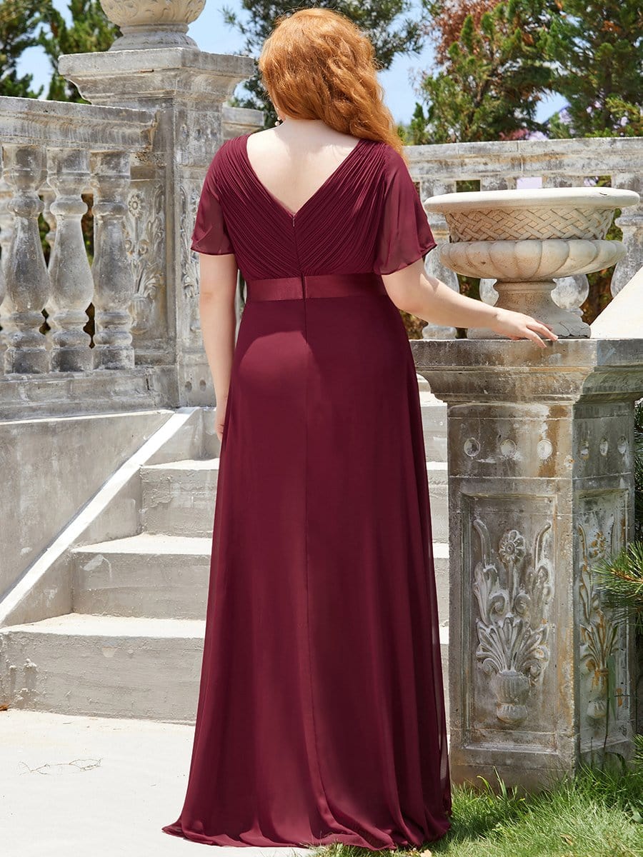 Robe de soirée bordeaux automne et hiver #style_EP09890BD