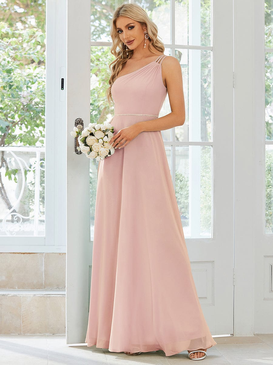 Pink Chiffon Bridesmaid Dresses #style_ES01732PK