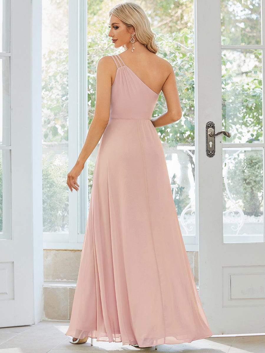 Pink Chiffon Bridesmaid Dresses #style_ES01732PK