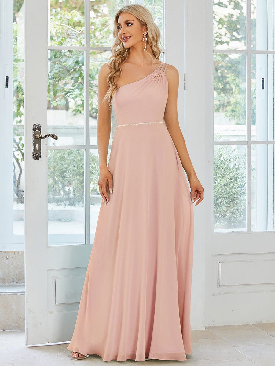 Pink Chiffon Bridesmaid Dresses #style_ES01732PK