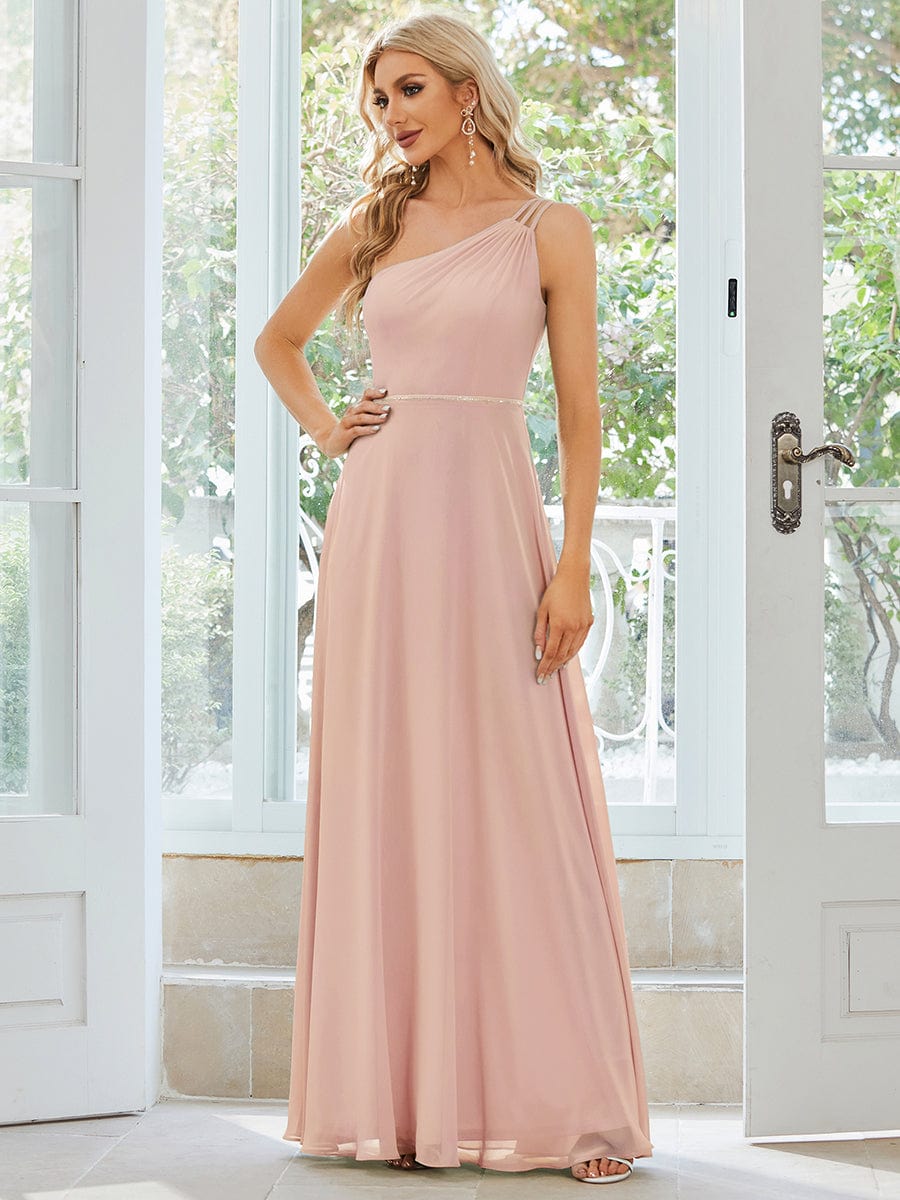 Pink Chiffon Bridesmaid Dresses #style_ES01732PK