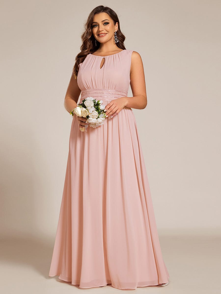 Pink Chiffon Bridesmaid Dresses #style_ES01955PK