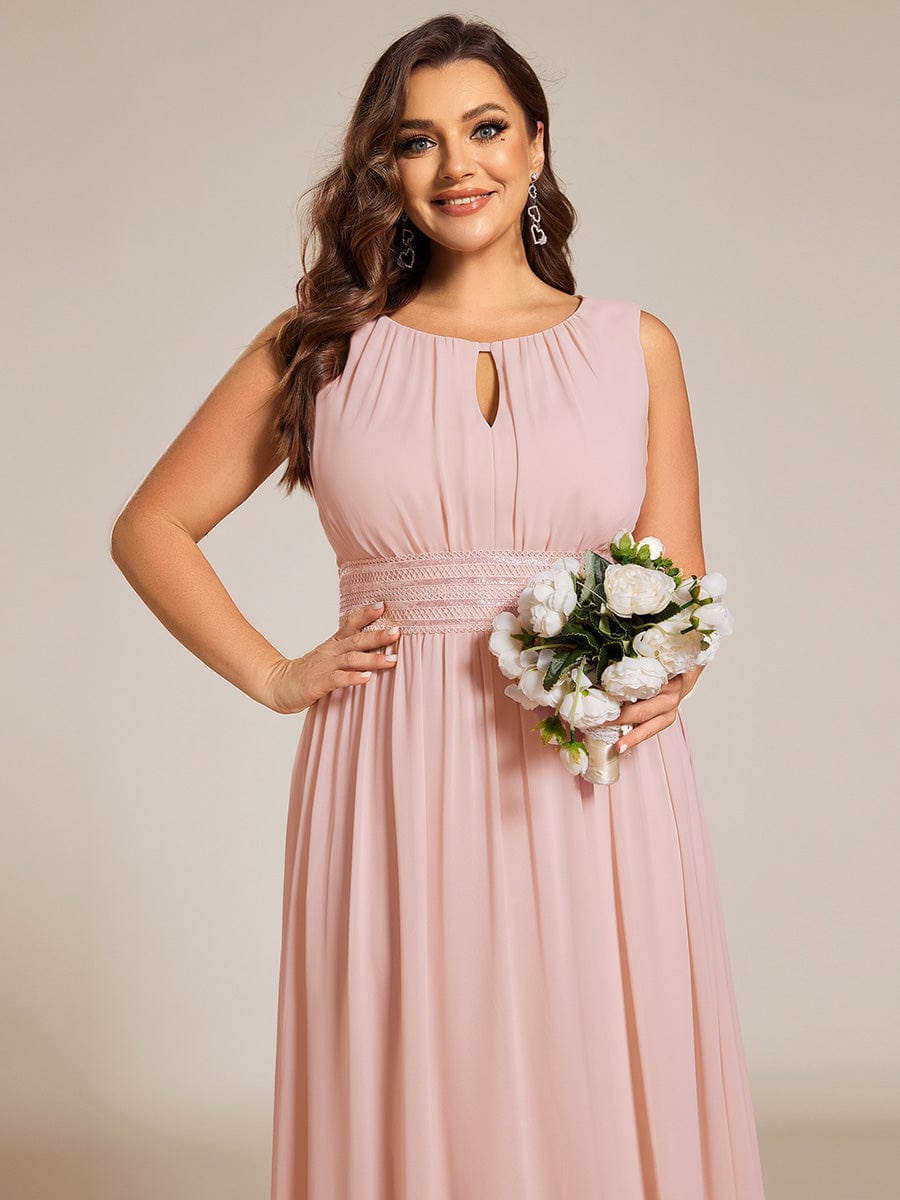 Pink Chiffon Bridesmaid Dresses #style_ES01955PK