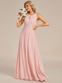 Pink Chiffon Bridesmaid Dresses #style_ES01955PK