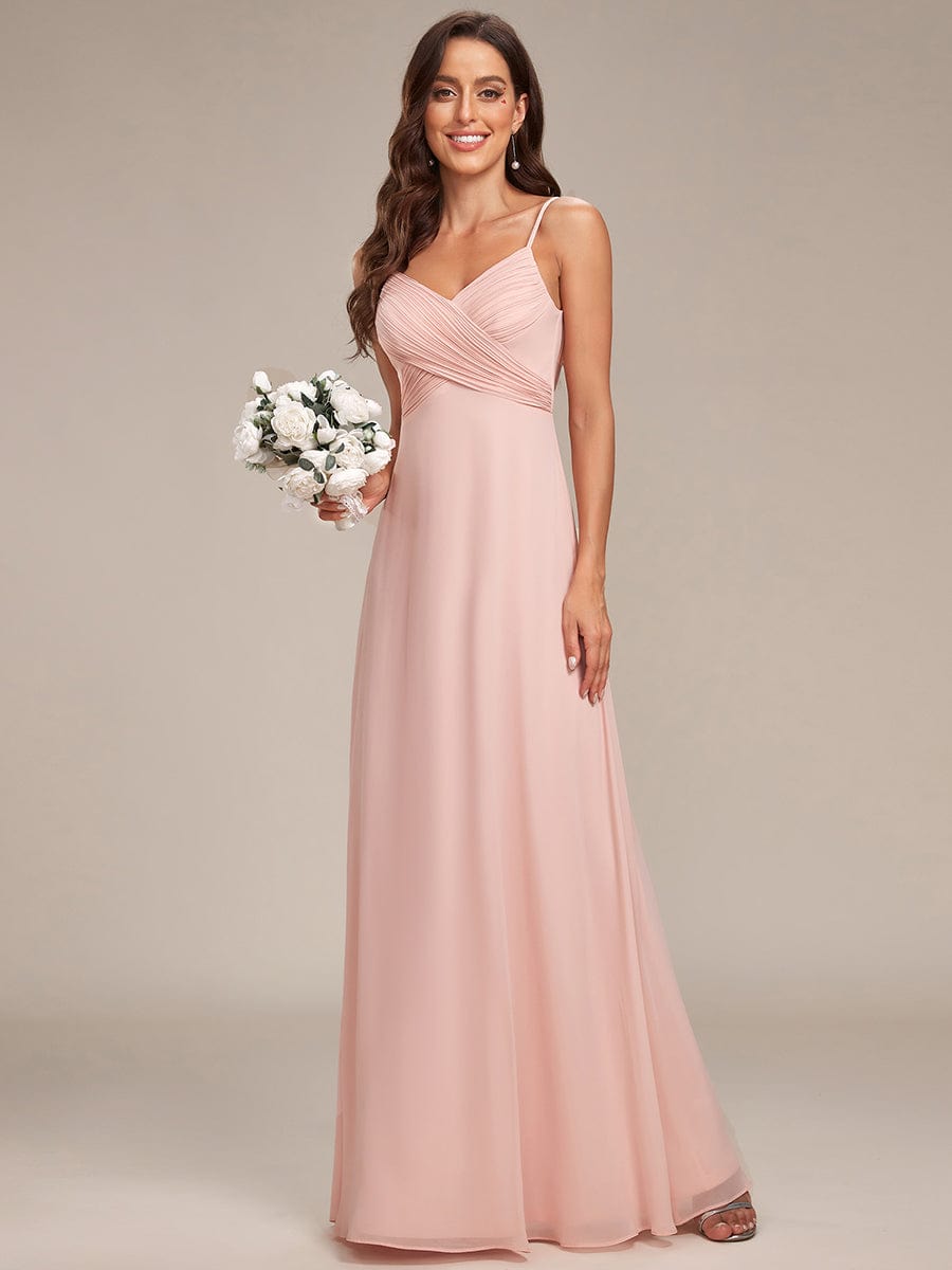 Pink Chiffon Bridesmaid Dresses #style_ES80026PK