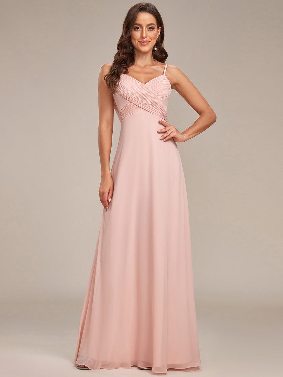 Pink Chiffon Bridesmaid Dresses #style_ES80026PK