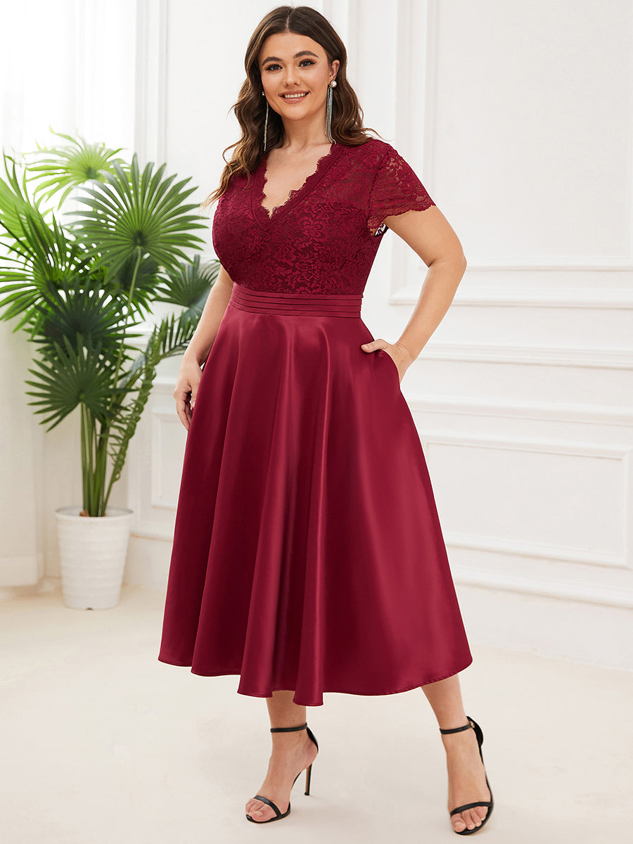 Robe de soirée mi longue fashion grande taille