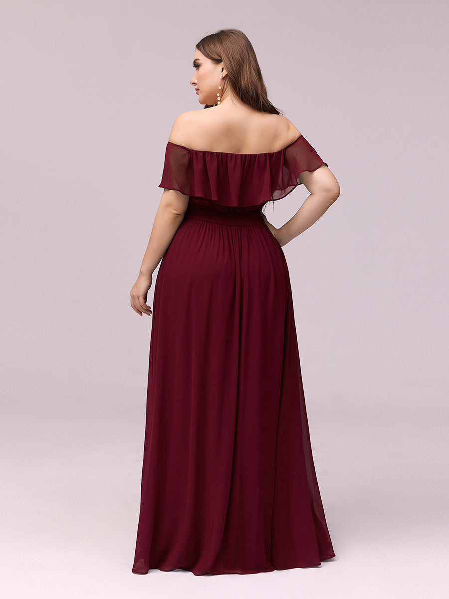 Robe de soirée bordeaux automne et hiver #style_EP00968BD