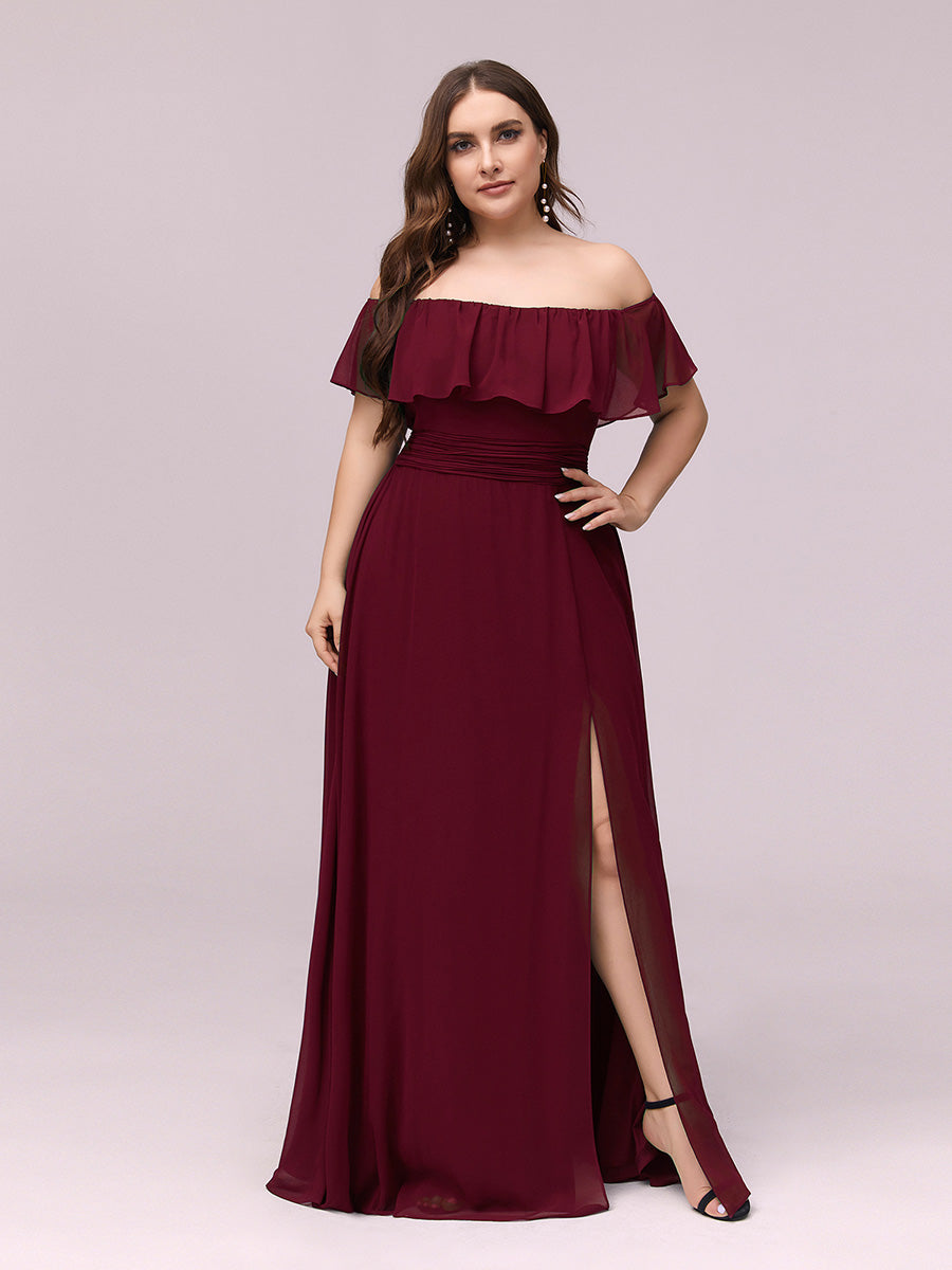 Robe de soirée bordeaux automne et hiver #style_EP00968BD