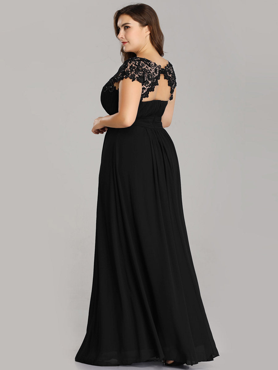 Robe mariage invitée en mousseline élégante et fluide #Couleur_Noir