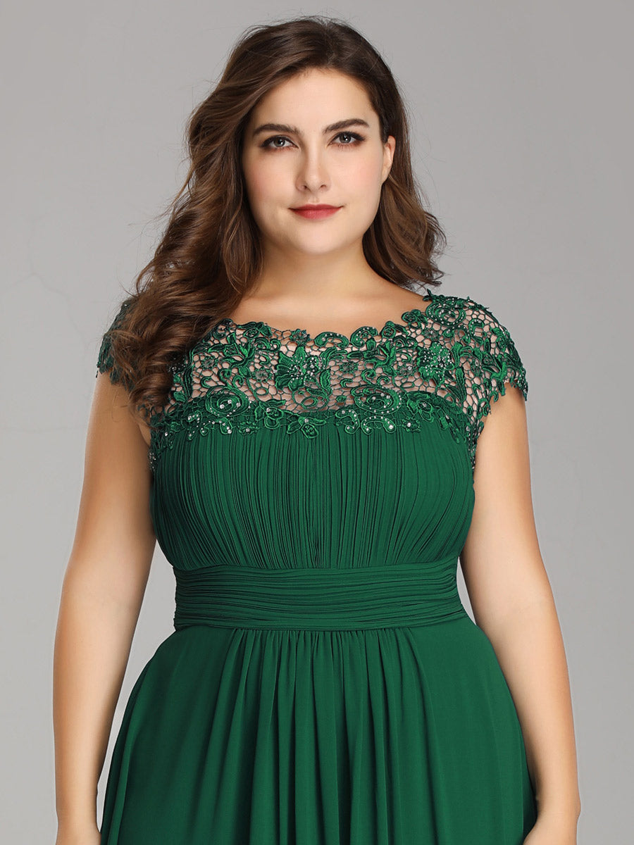 Robe mariage invitée élégante et flatteuse de grande taille #Couleur_Vert Fonce