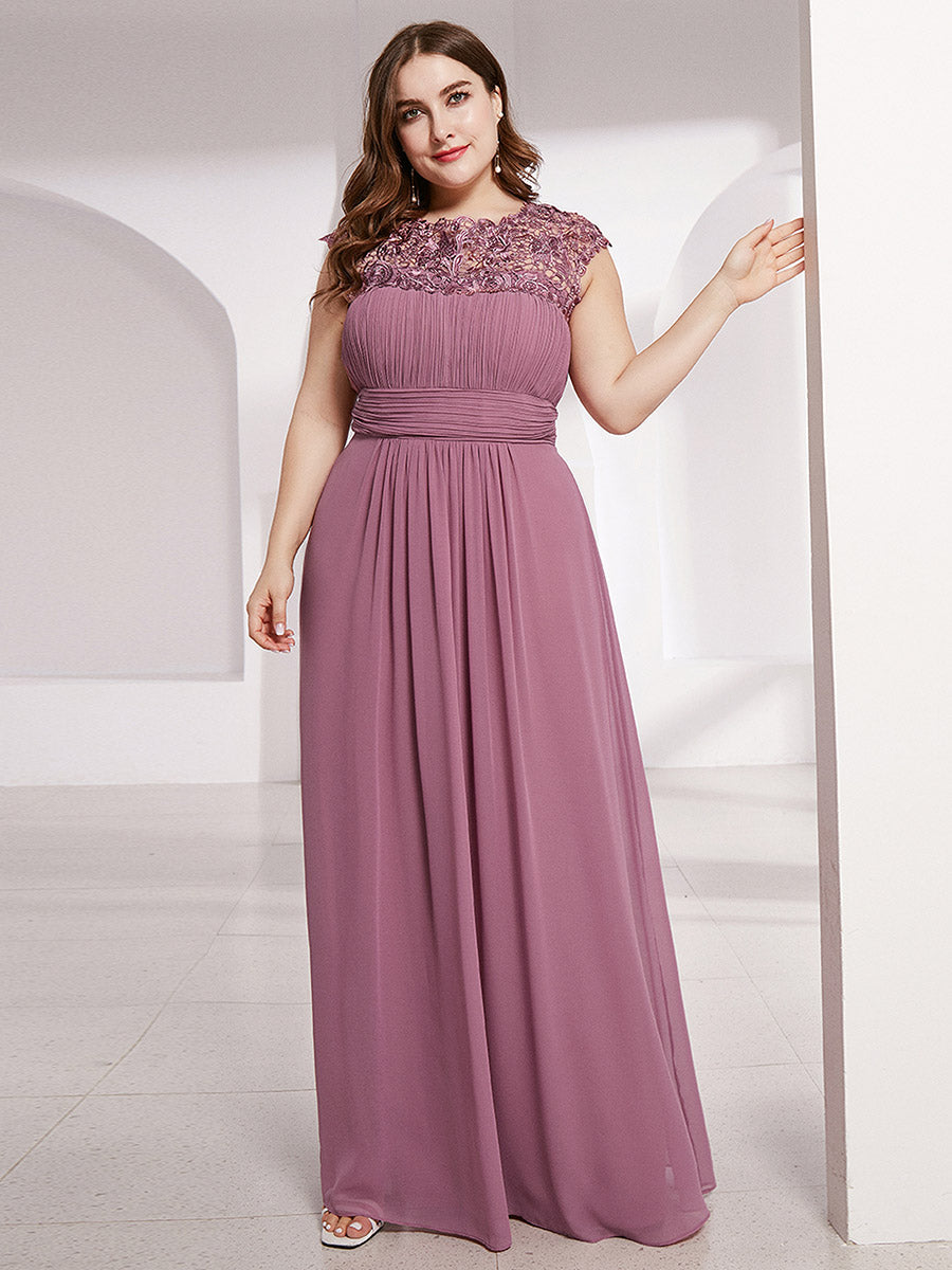 Robe de soirée élégante et flatteuse de grande taille #Couleur_Orchidee