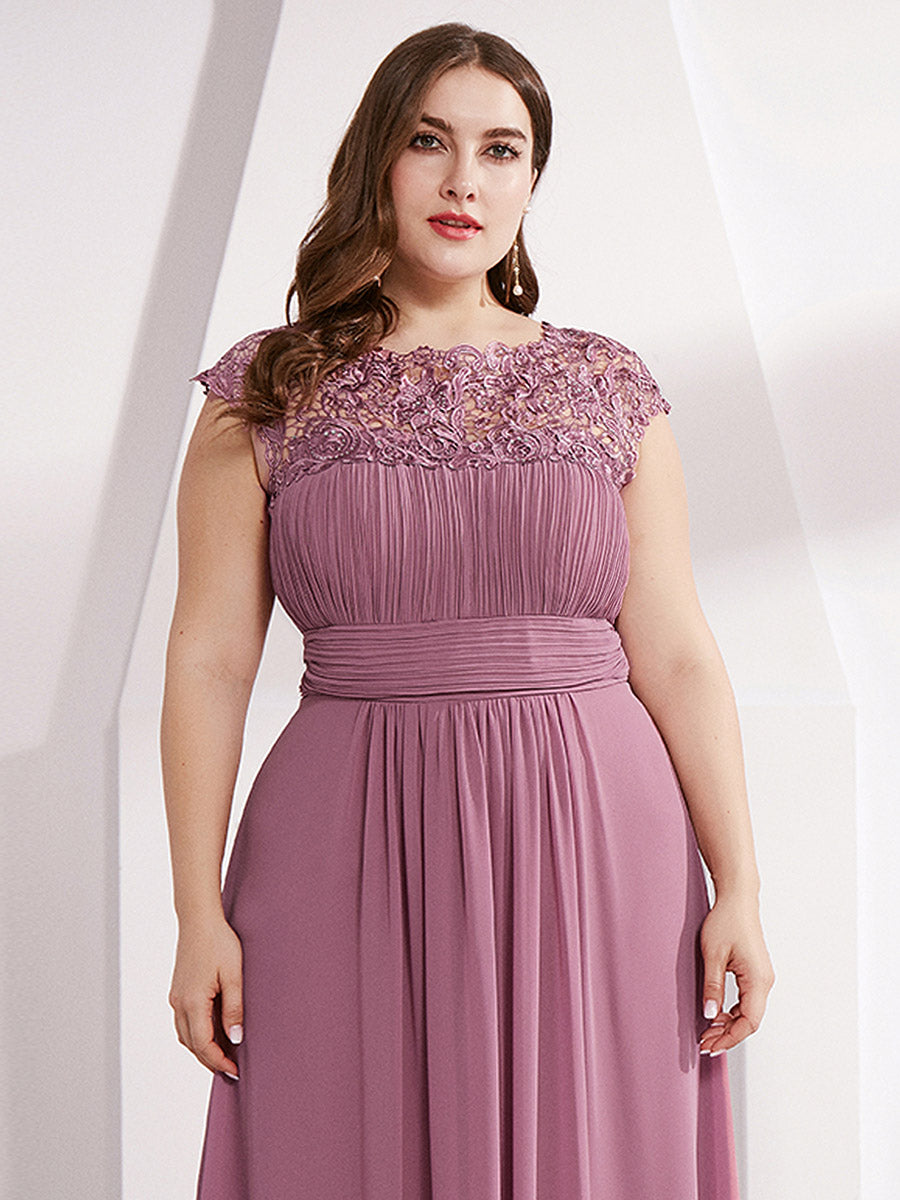 Robe de soirée élégante et flatteuse de grande taille #Couleur_Orchidee